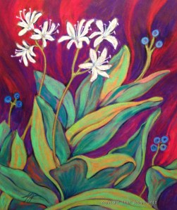 Bluebead Lily Clintonia borealis8" x 9.5"